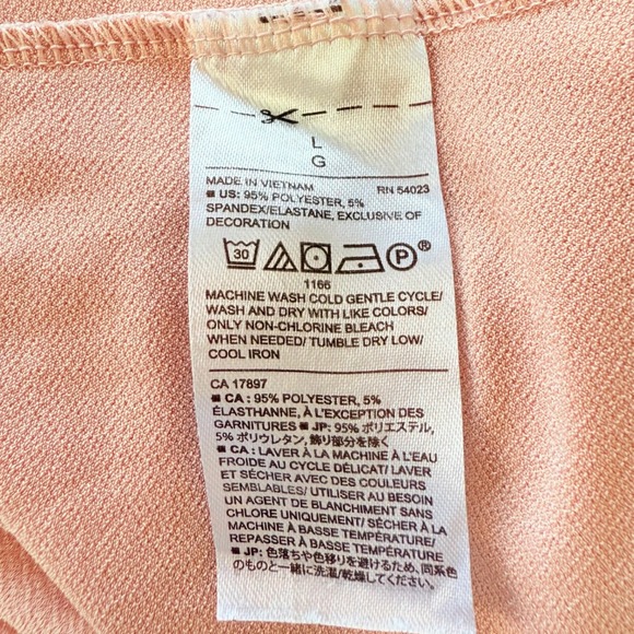 Banana Republic Factory Pink Lace Sleeve Women's Size Large - Picture 5 of 8